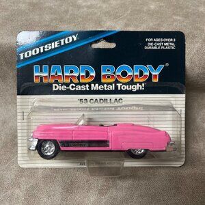NewTootsie Toy Pink 53 Cadillac Convertible Diecast Car 5" L X 2" W X 1.5" H